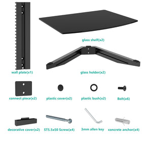 WALI easy-installation hardware included for quick, secure wall mounting
