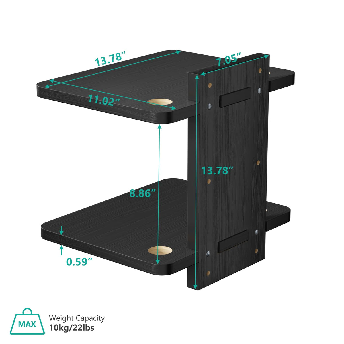 WALI CS202NB drywall friendly installation for easy wall mounting