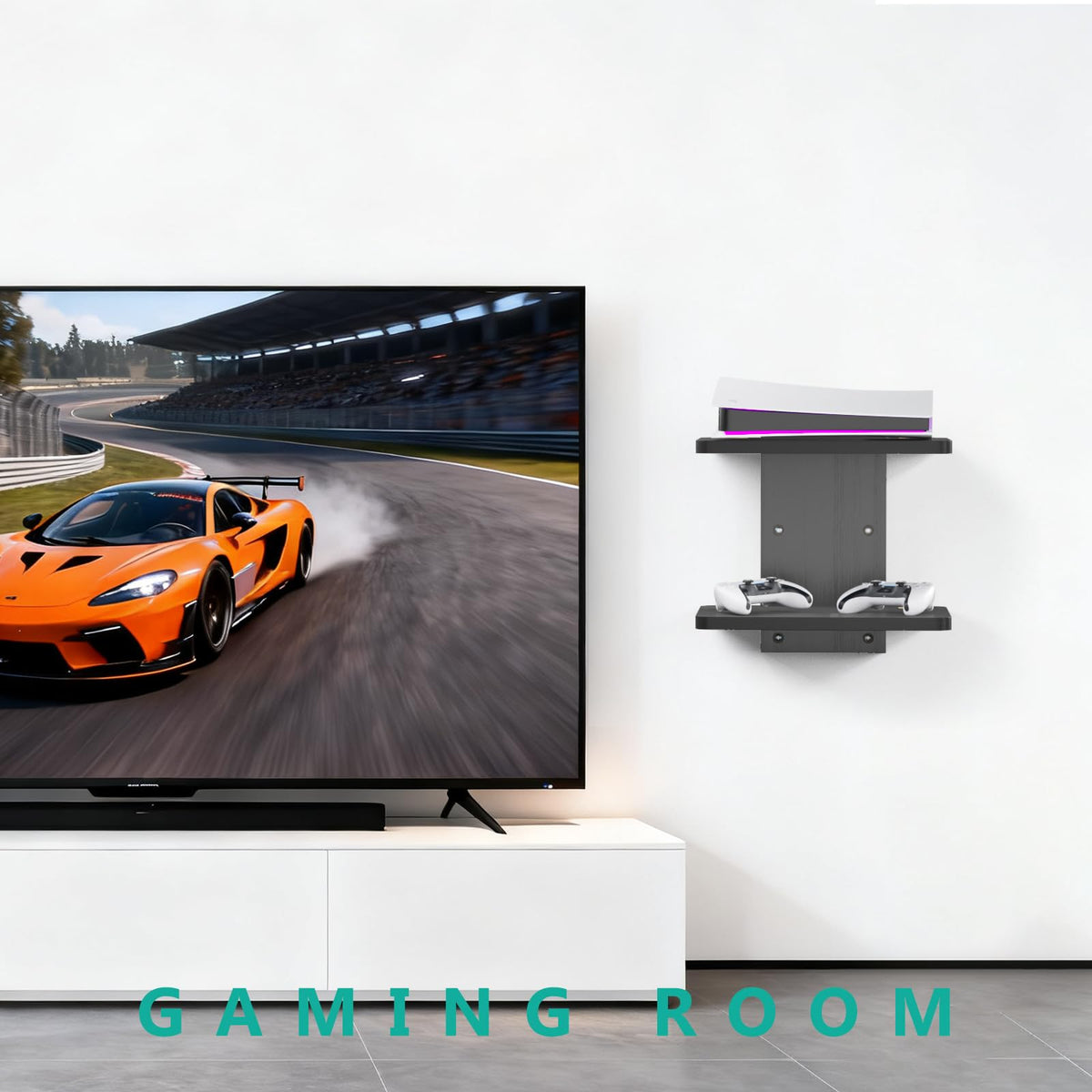 WALI CS202NB two shelves for books remotes and gadgets