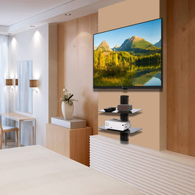 WALI hi-fi/surround speaker shelf reduces clutter and enhances sound layout