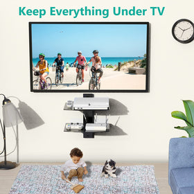 WALI projector-friendly shelf demonstrates space-saving mounting options