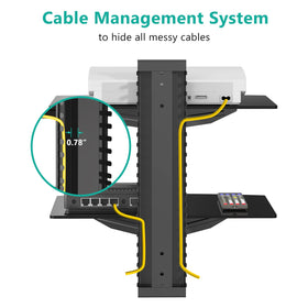 WALI router shelf elevates device placement for improved airflow and access