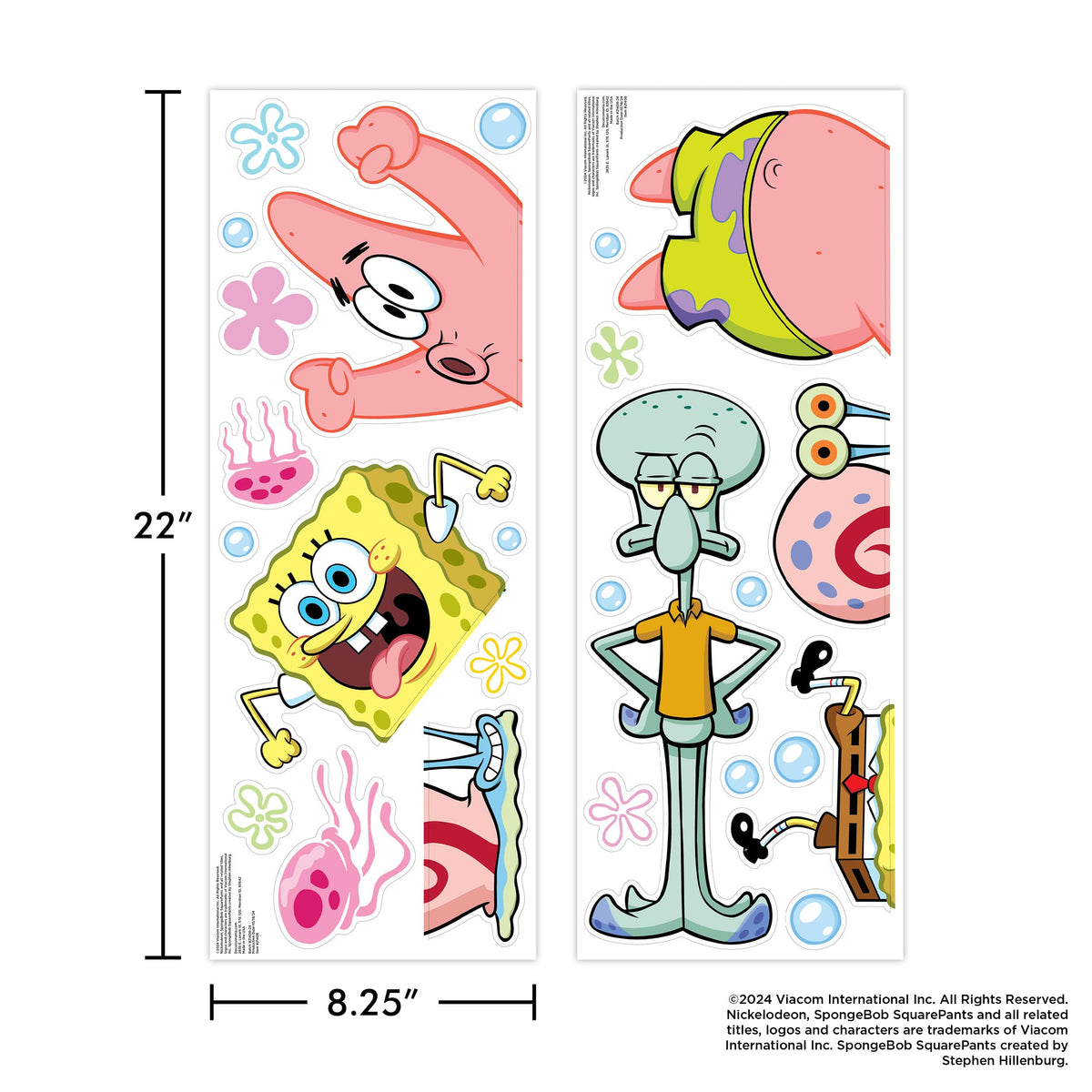 Wall Palz Bikini Bottom scene decal offers dynamic wall art.