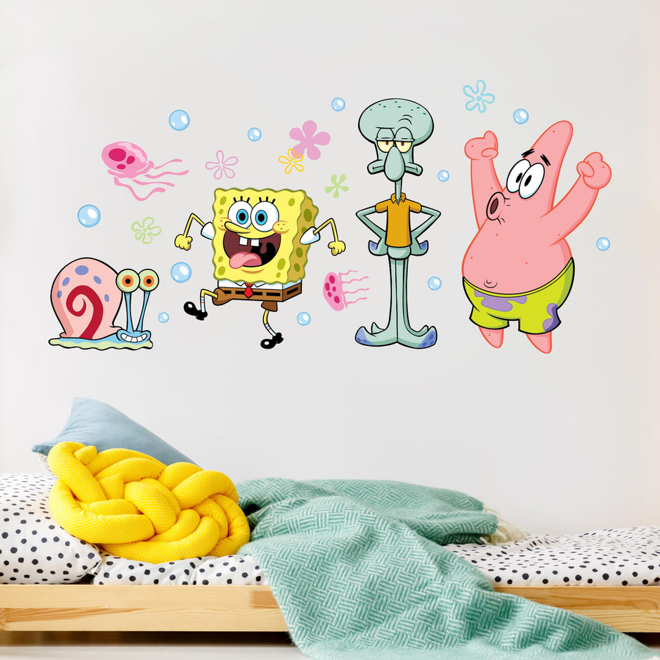 Wall Palz SpongeBob decal of SpongeBob brightens kids' rooms with peel-and-stick fun.