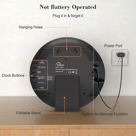WallarGe clock in 12/24-hour format with flexible unit options.
