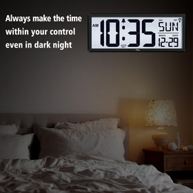 WallarGe clock supports 12/24h time formats and Celsius/Fahrenheit readings.