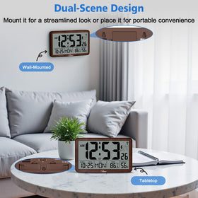 WallarGe clock offers 12/24H and F/C display