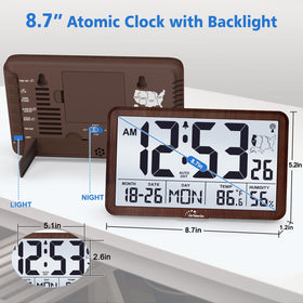 WallarGe clock backlight enhances readability after dark