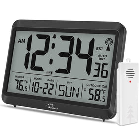 WallarGe Atomic Clock front display offers quick, clear time readability.