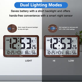 WallarGe clock displays indoor temperature and humidity