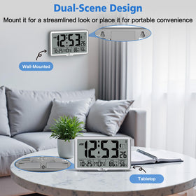 WallarGe Atomic Clock doubles as modern decor in classroom, office, or home.