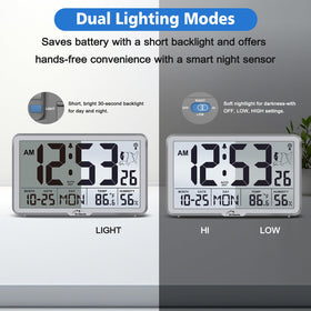 WallarGe Clock shows indoor temperature and humidity for comfortable living.