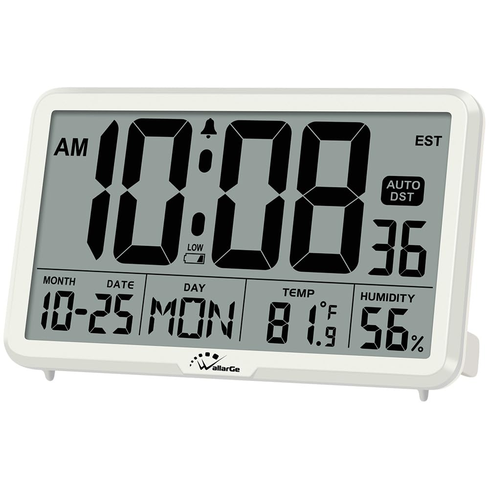 WallarGe auto-set digital wall clock display offers quick time-reading in any room.