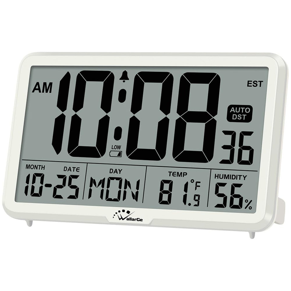 WallarGe auto-set digital wall clock display offers quick time-reading in any room.