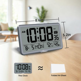 WallarGe Auto Set Digital Wall Clock ideal for office or bedroom.