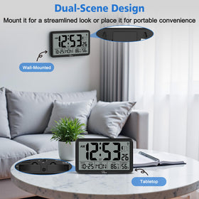 WallarGe backlight with adjustable brightness for nighttime use.