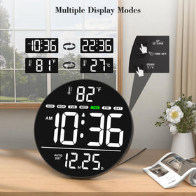 WallarGe clock with adjustable brightness for day or night viewing.