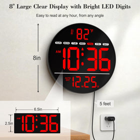 WallarGe clock showing room temperature display for environmental awareness