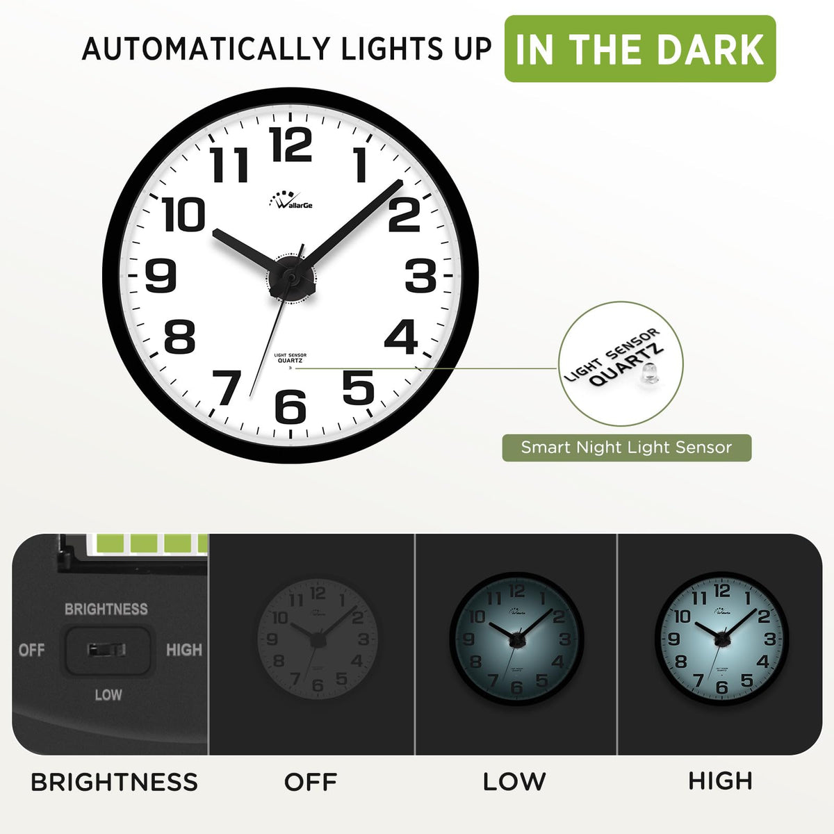 WallarGe energy saving light sensor activates glow when needed