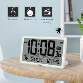 WallarGe large display alarm clock for easy reading from a distance.