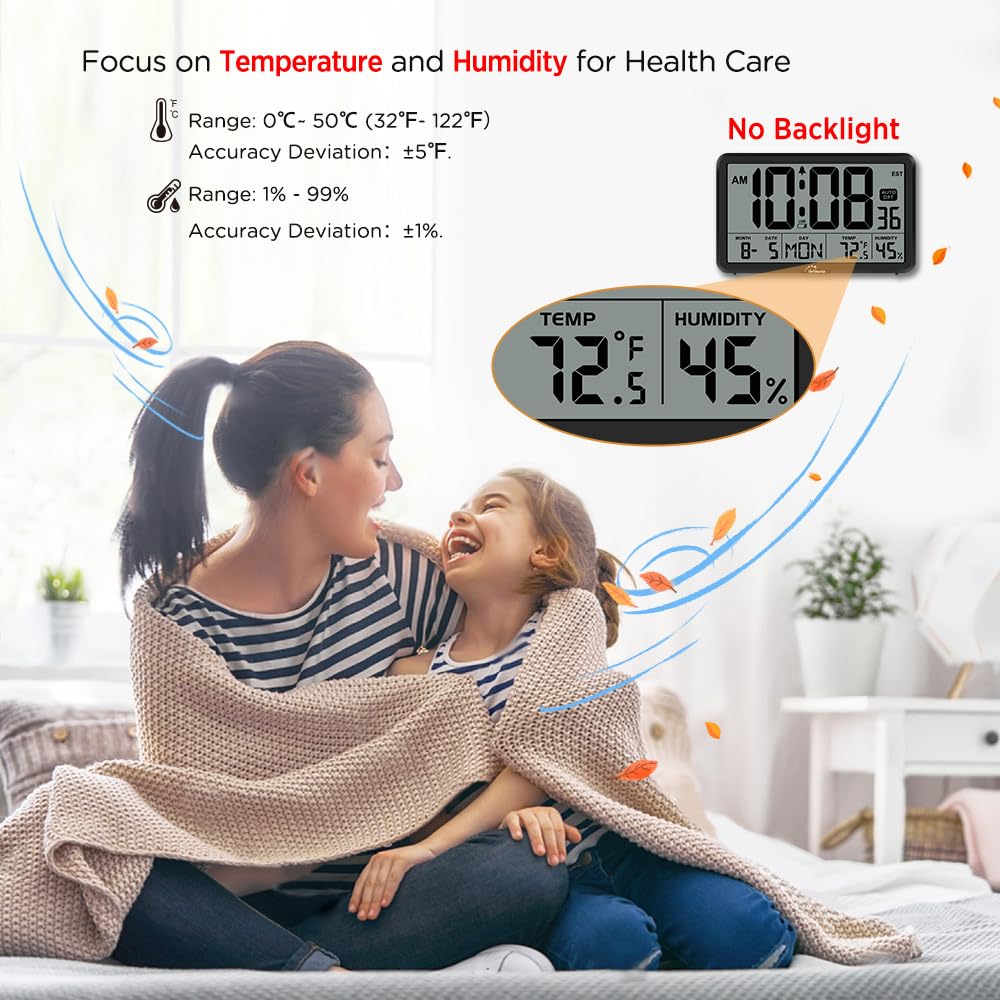 WallarGe desk clock with a large readable display on a desk