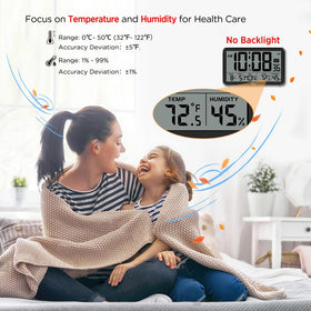 WallarGe desk clock with a large readable display on a desk