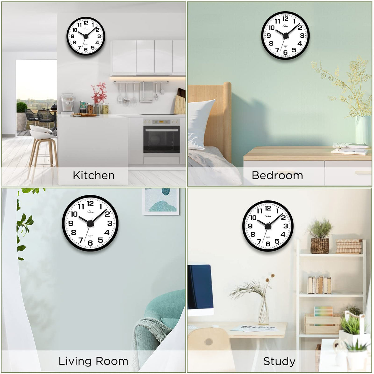 WallarGe modern decor clock complements bedrooms and living spaces
