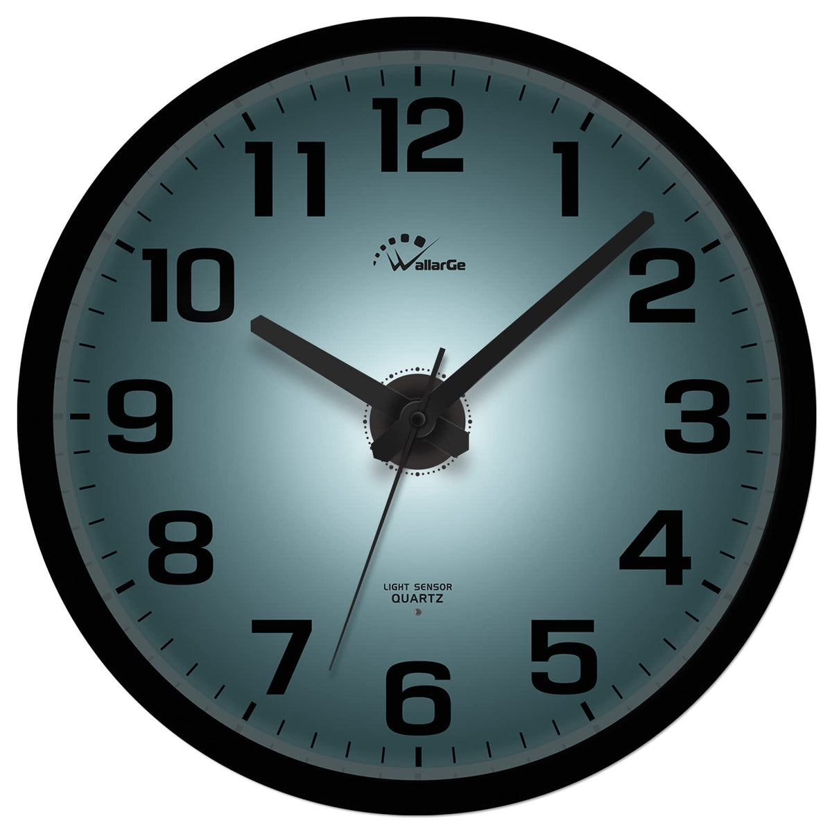 WallarGe night light wall clock with 12-inch display for easy nighttime reading