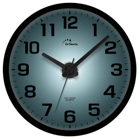 WallarGe night light wall clock with 12-inch display for easy nighttime reading