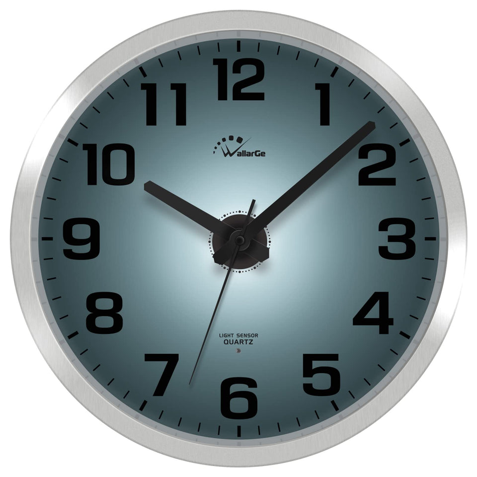 WallarGe night light wall clock glows softly for bedtime visibility