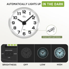 WallarGe silent quartz movement keeps accurate time without ticking