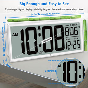 WallarGe wall clock easy to install with included mounting hardware
