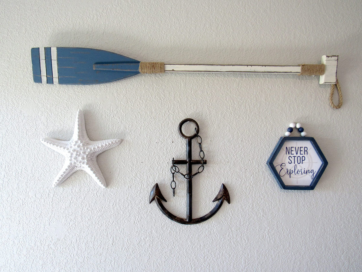 Nautical anchor wall art by Wallcharmers adds coastal charm to any room.