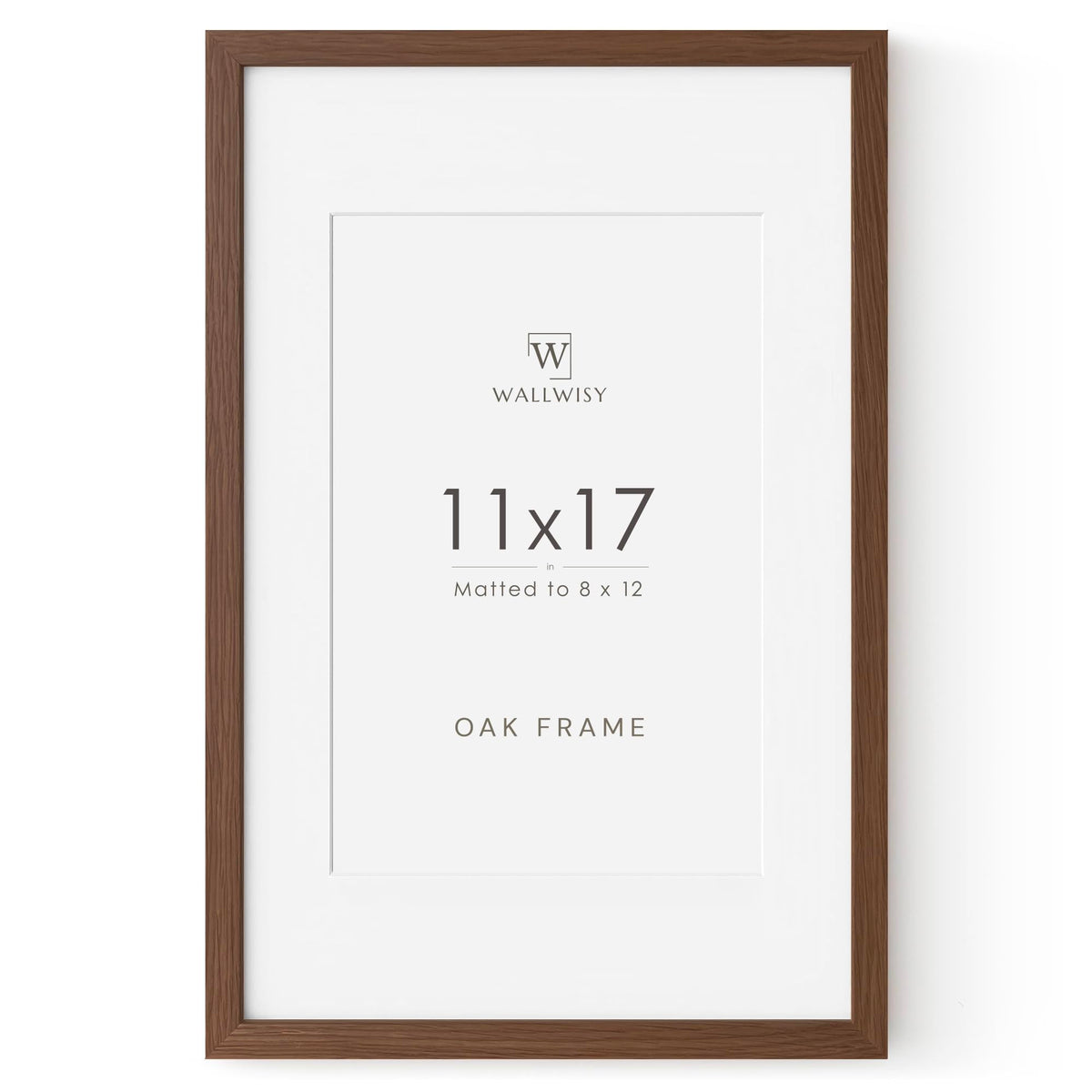 Wallwisy 11x17 oak frame with natural finish showcases photos in style.