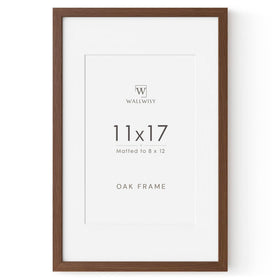 Wallwisy 11x17 oak frame with natural finish showcases photos in style.