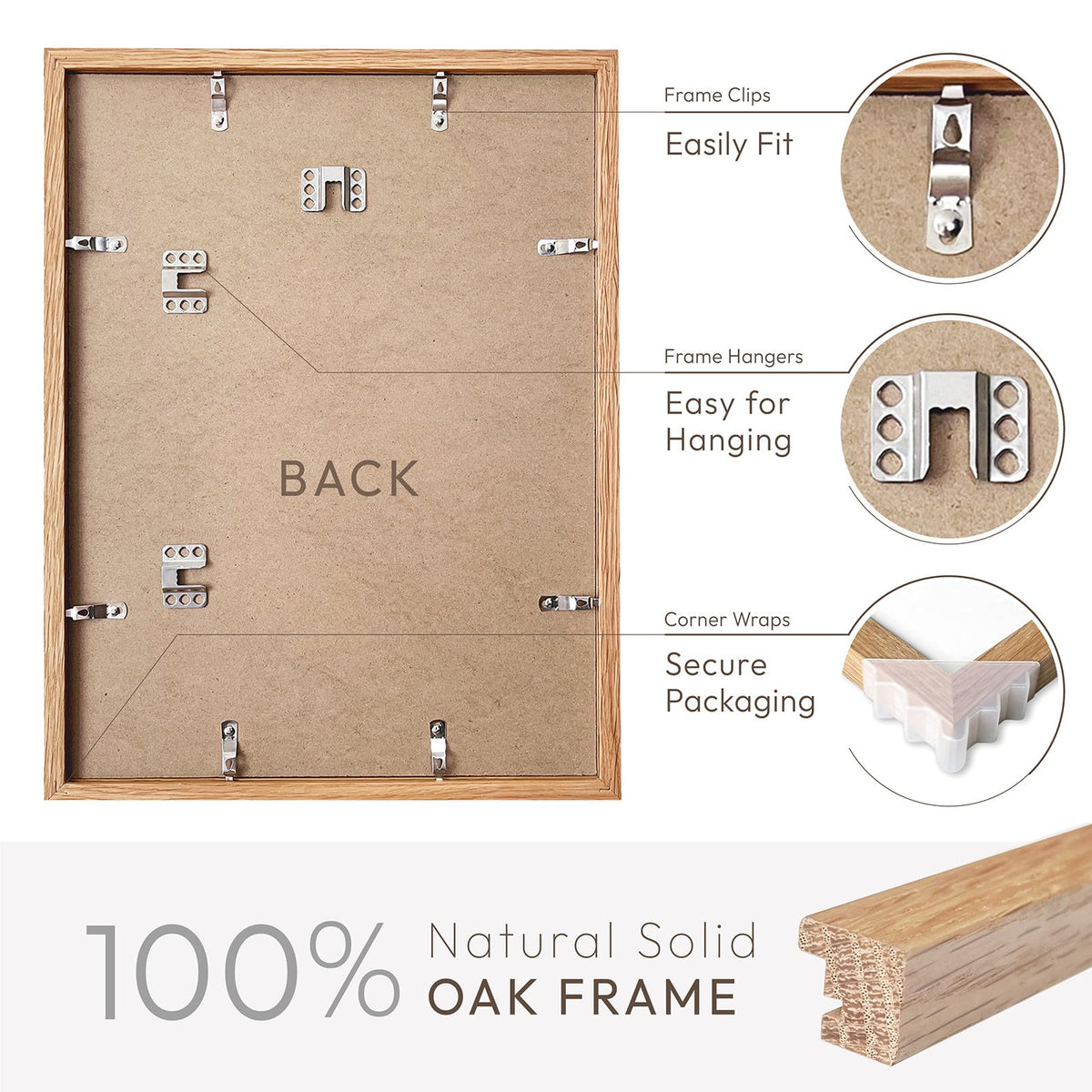Wallwisy 11x14 frame supports vertical or horizontal mounting for flexible décor.