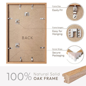 wallwisy natural oak frame close-up highlights premium texture
