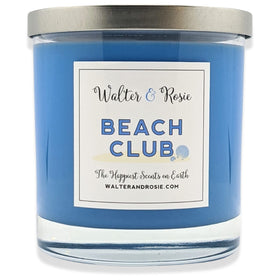Walter & Rosie Beach Club 11oz candle in glass jar for fresh, resort-inspired ambience at home