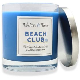 Walter & Rosie soy blend candle promoting clean burn and lasting fragrance throw
