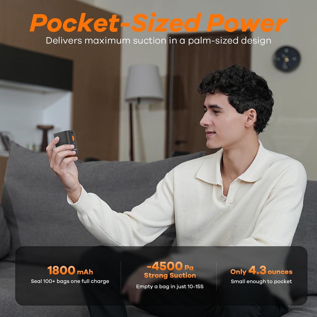 WANALIT cordless rechargeable pump powered by 1800mAh battery