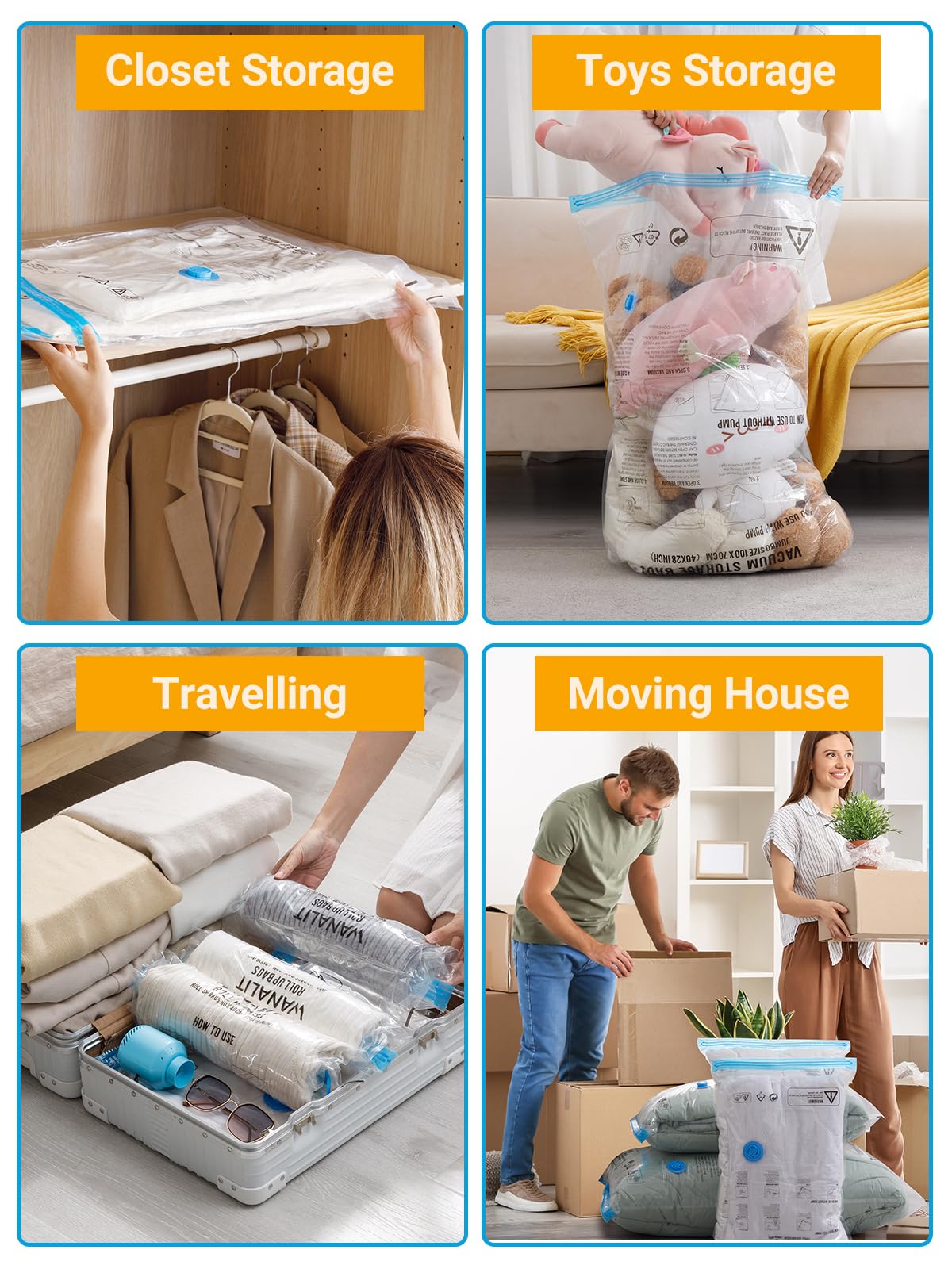 WANALIT airtight seal protects clothes from dust and moisture