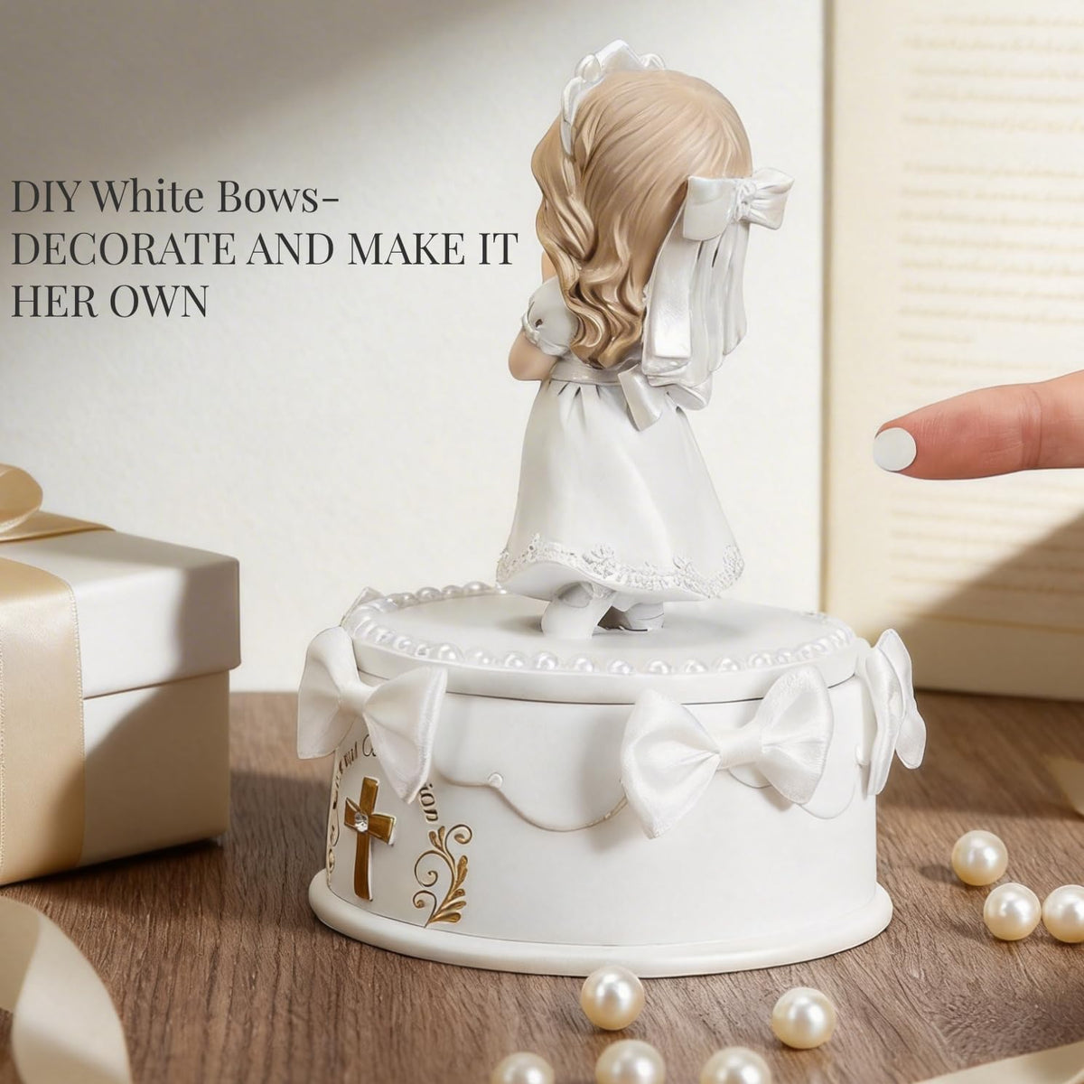 WANCHIY white bows kit adds charming embellishments.