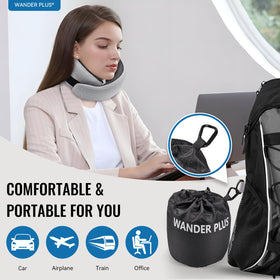 WANDER PLUS memory foam support highlights stable neck alignment during long journeys.