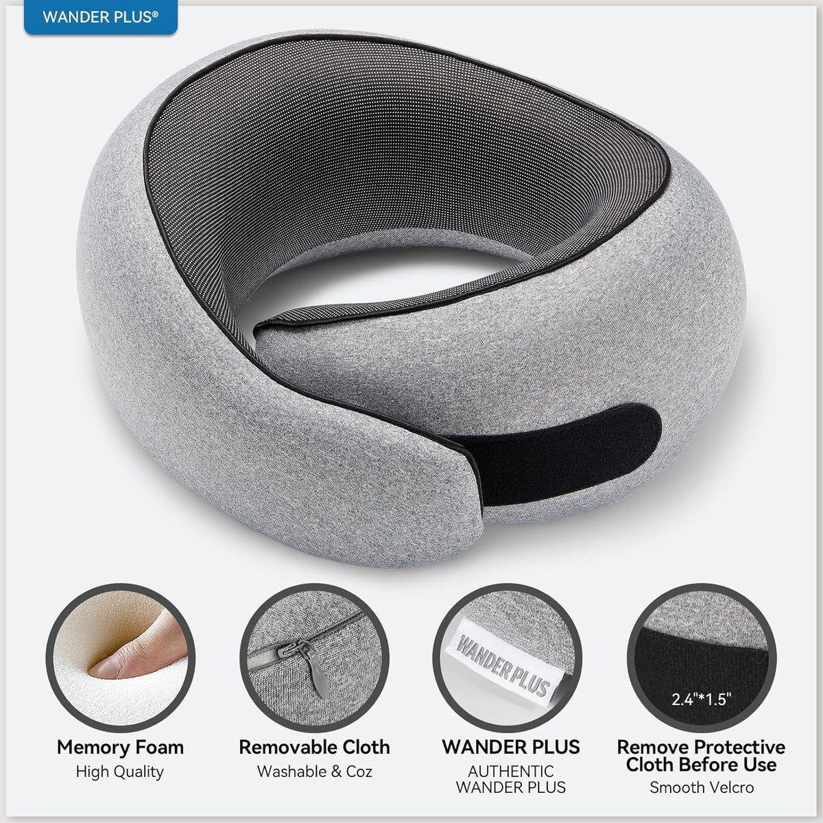 WANDER PLUS memory foam core offers soft, responsive comfort during travel.