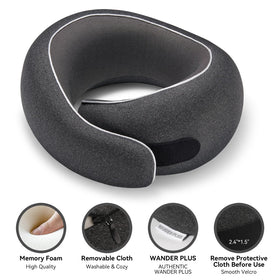WANDER PLUS Travel Pillow packable-compact folds to fit in most bags.