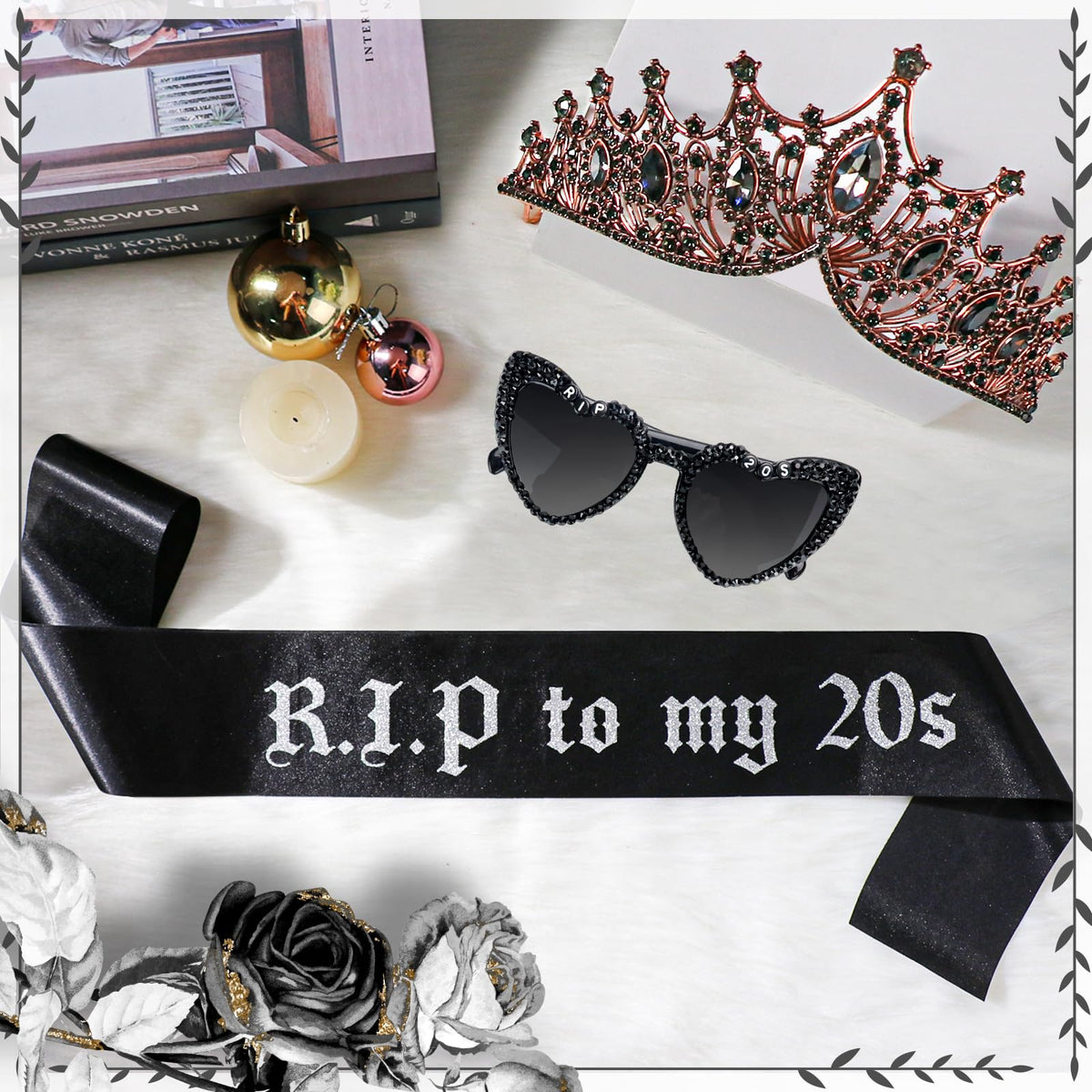 WANGDEFA black and gold theme elevates birthday party decor photos