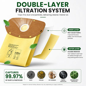 Box shows 15-pack Wangenbro vacuum bags for long-term use
