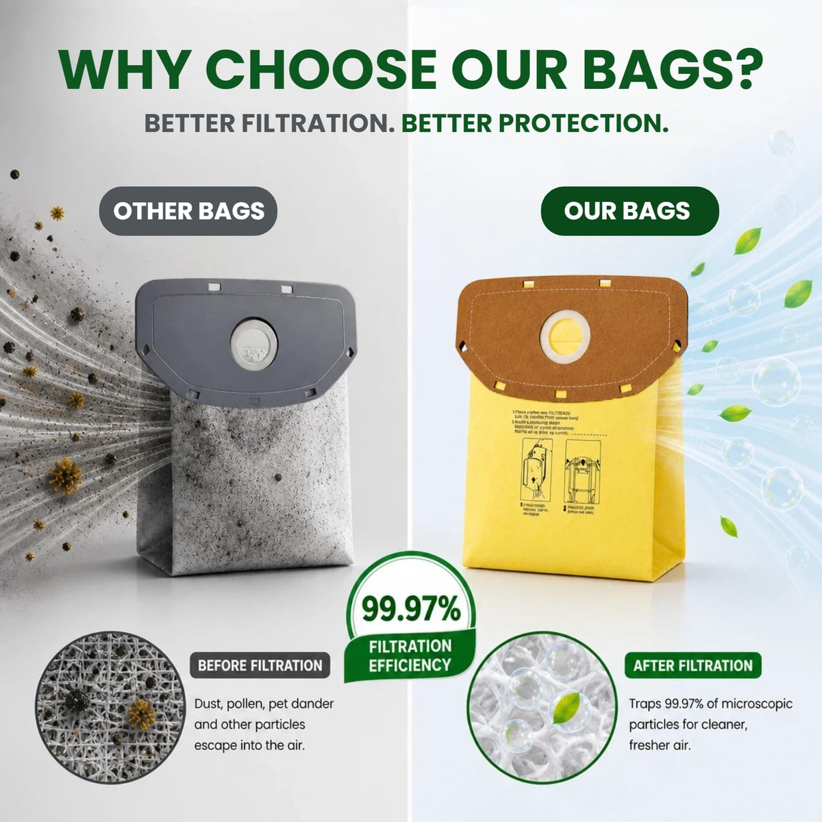 Bag installation shown as tool-free in Hoover MPWR