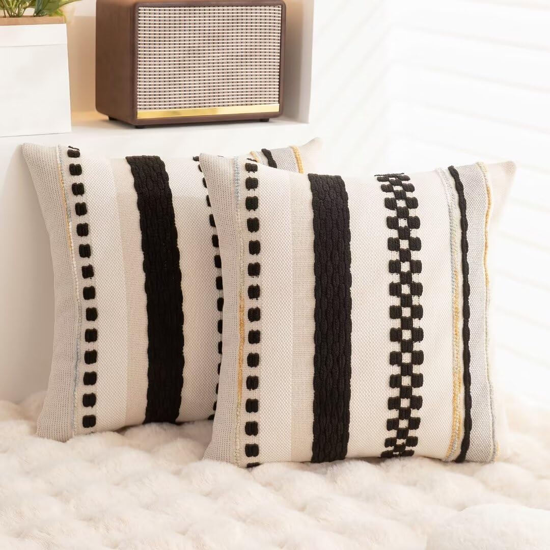 Wanlird decorative cushion showcases multicolor stripes to match varied decor