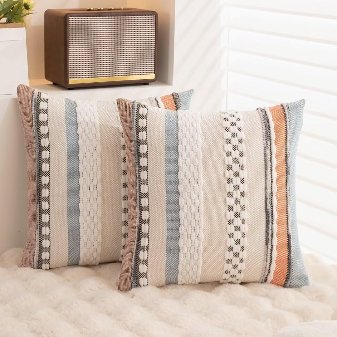 WANLIRD orange-blue colorway enhances living room mood and style.